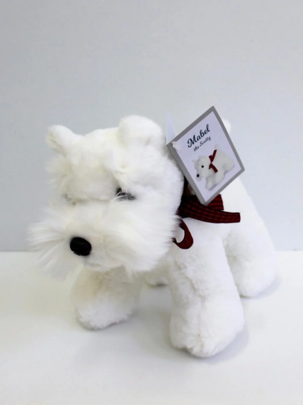Aurora Mabel the White Scotty Puppy Dog Plush Stuffed Animal 10